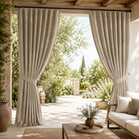 Sunbrella Natte Heather Chalk Curtain