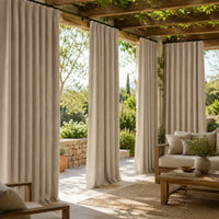 Sunbrella Natte Heather Chalk Curtain