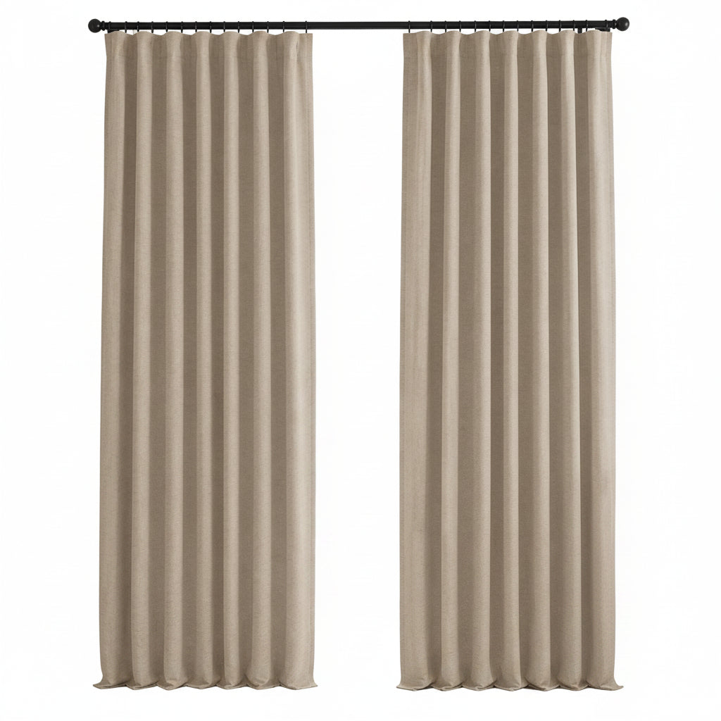 Sunbrella Natte Heather Chalk Curtain