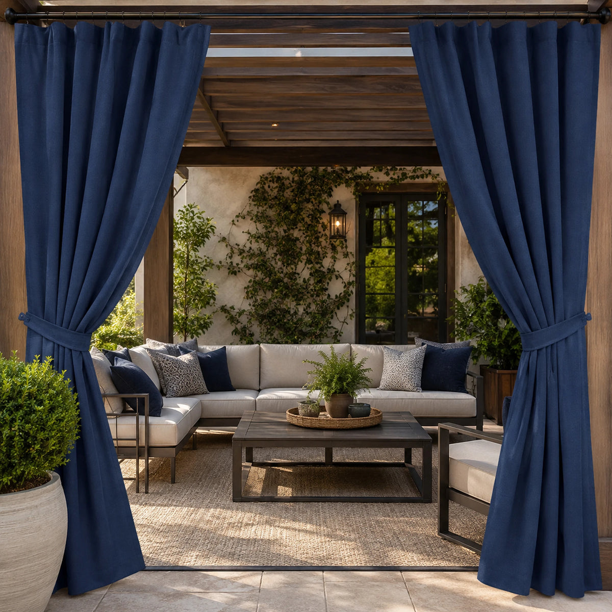 Sunbrella Navy Blue Curtain