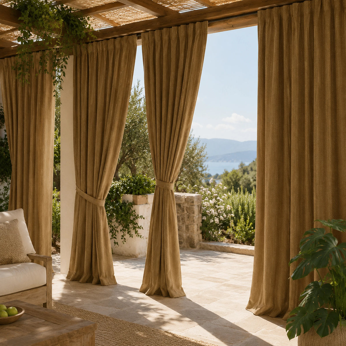 Sunbrella Spectrum Caribou Curtain