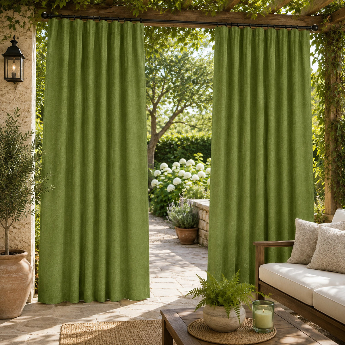 Sunbrella Spectrum Cilantro Curtain