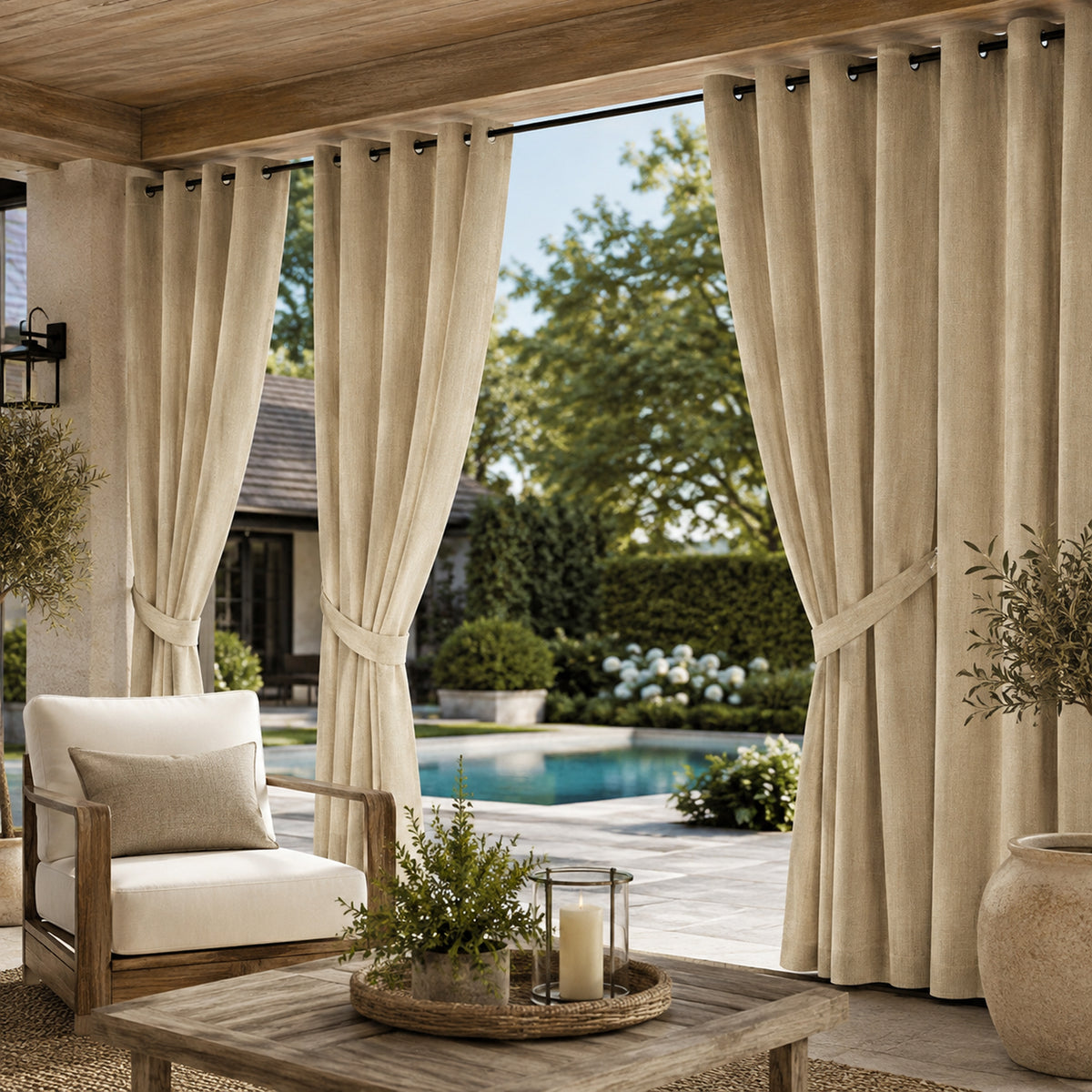 Sunbrella Spectrum Sand Curtain