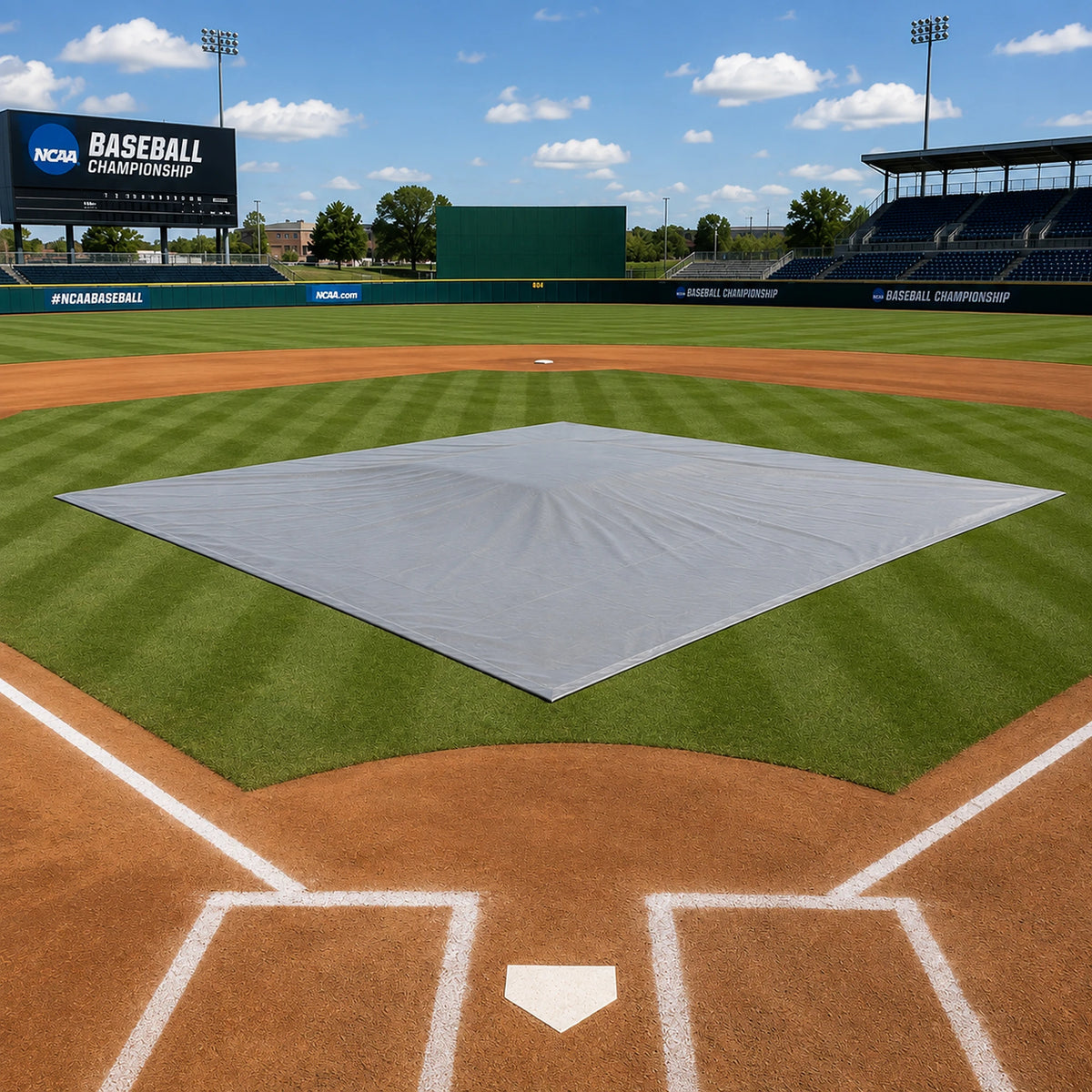 Custom Baseball Weighted Mound Tarps – Rectangle / Square