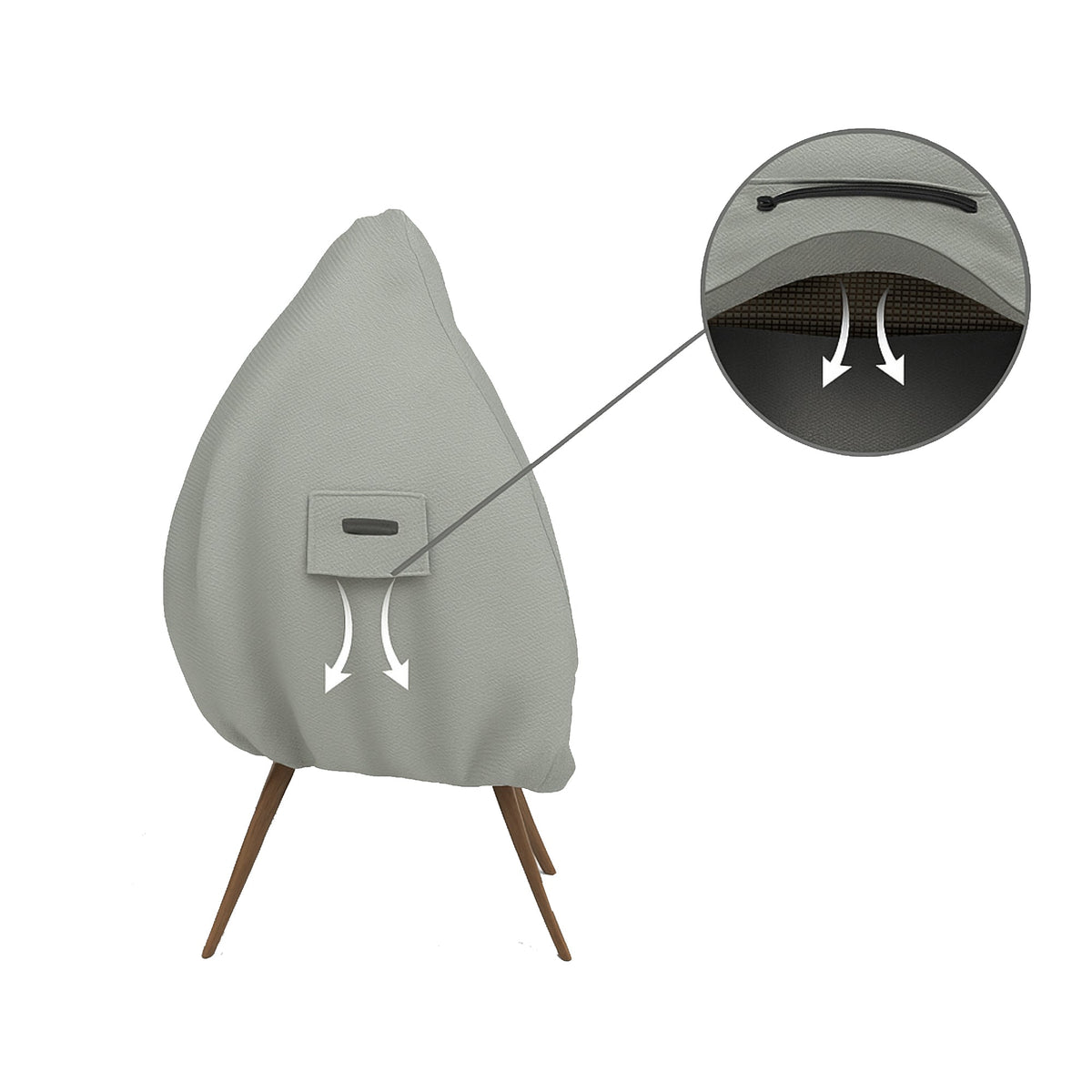 Custom Wicker Egg Chair Cover