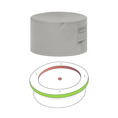 Custom Round Fire Pit Cover - Style 2