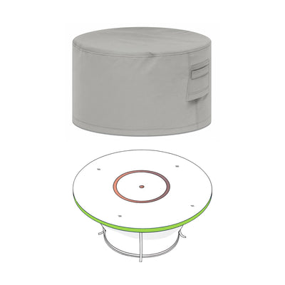 Custom Round Fire Pit Cover - Style 4