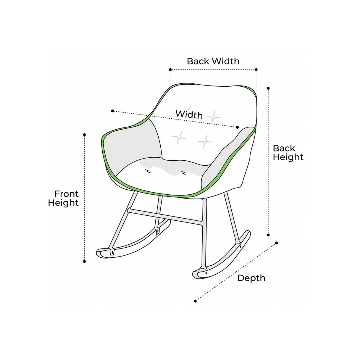 Custom Rocking Chair Cover - Style 6