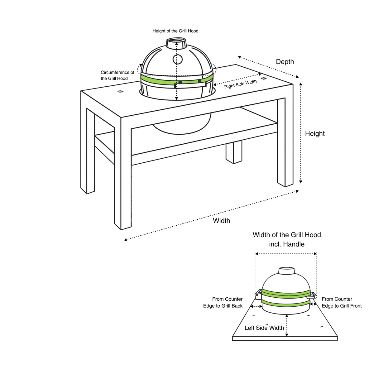 Custom Big Green Egg Grill Cover - view 6