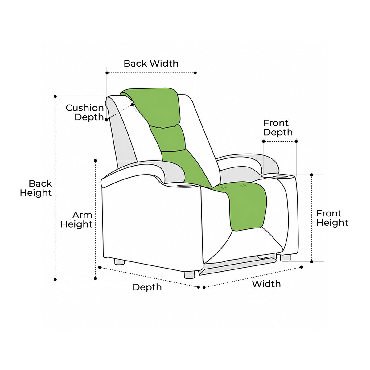 Custom Recliner Chair Cover - Style 5