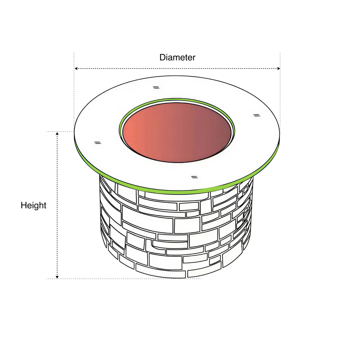 Custom Fire Column Cover - Style 4