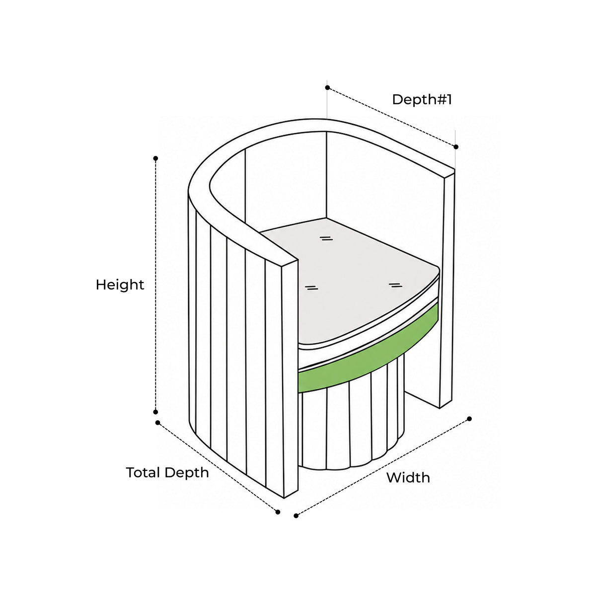 Custom Modular Chair Cover - Style 1