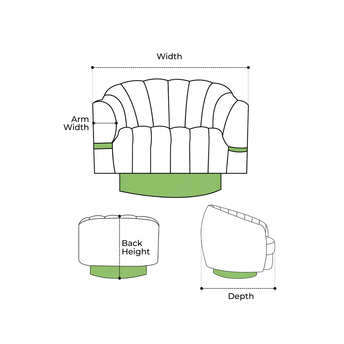 Custom Modular Chair Cover - Style 2