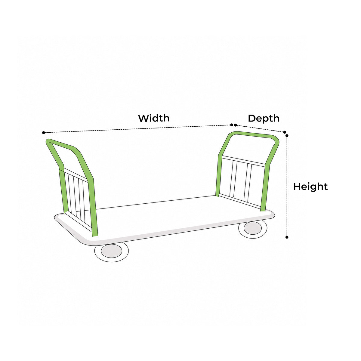 Custom Platform Luggage Cart Cover