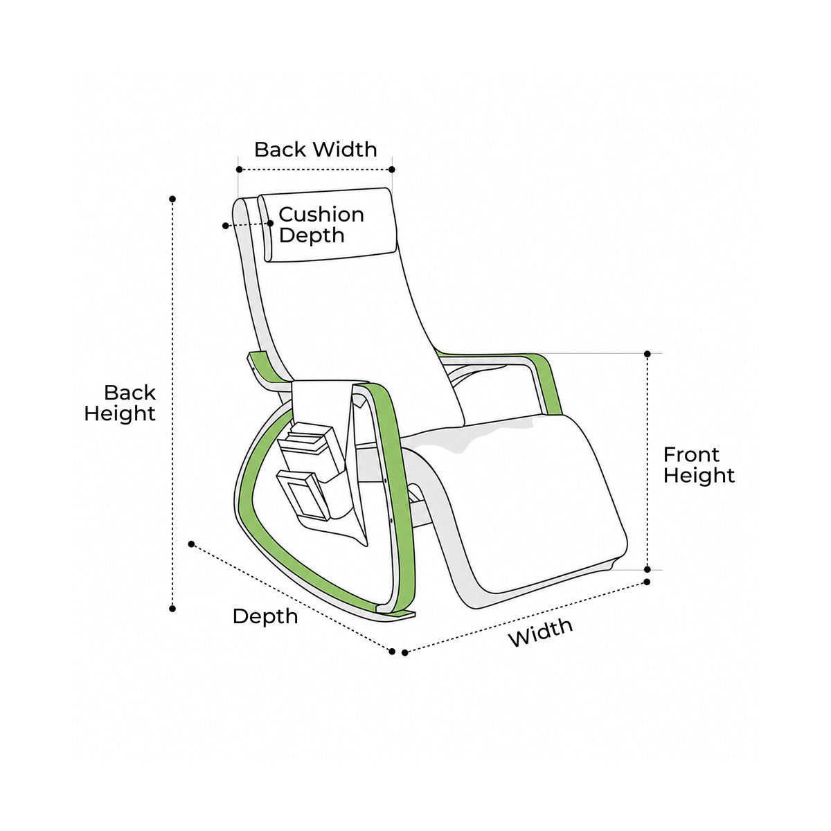 Custom Rocking Chair Cover - Style 9