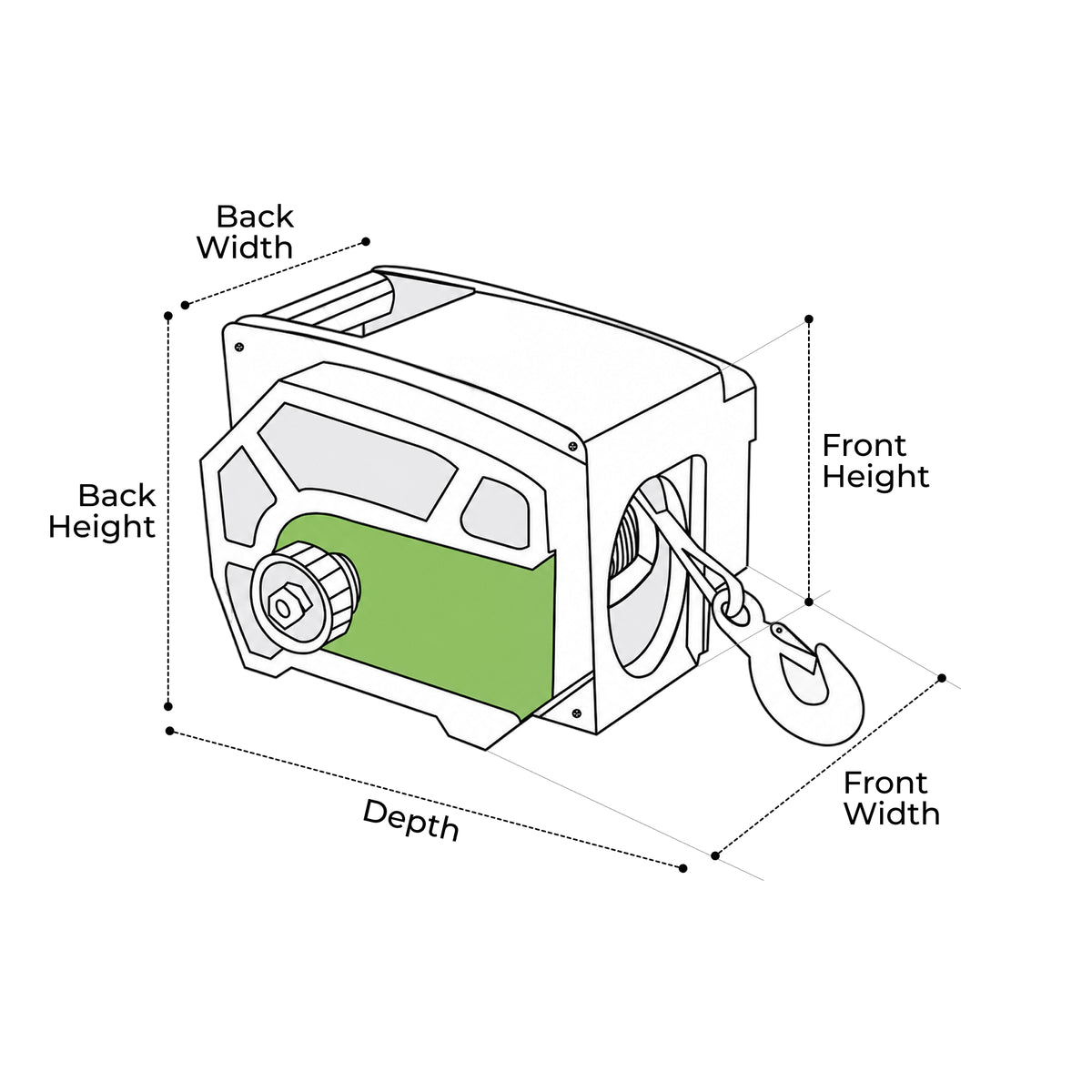 Custom Master Lock Portable Electric Winch Cover