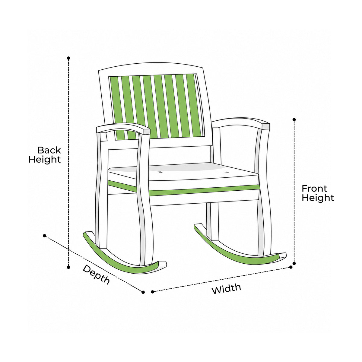 Custom Rocking Chair Cover - Style 3