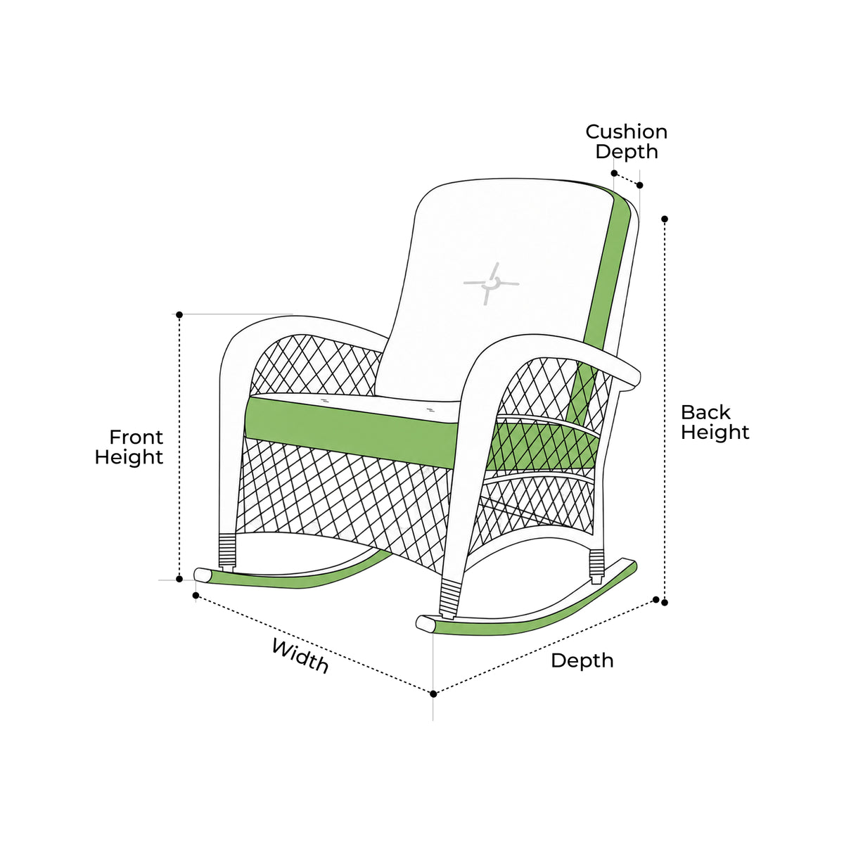Custom Rocking Chair Cover - Style 1