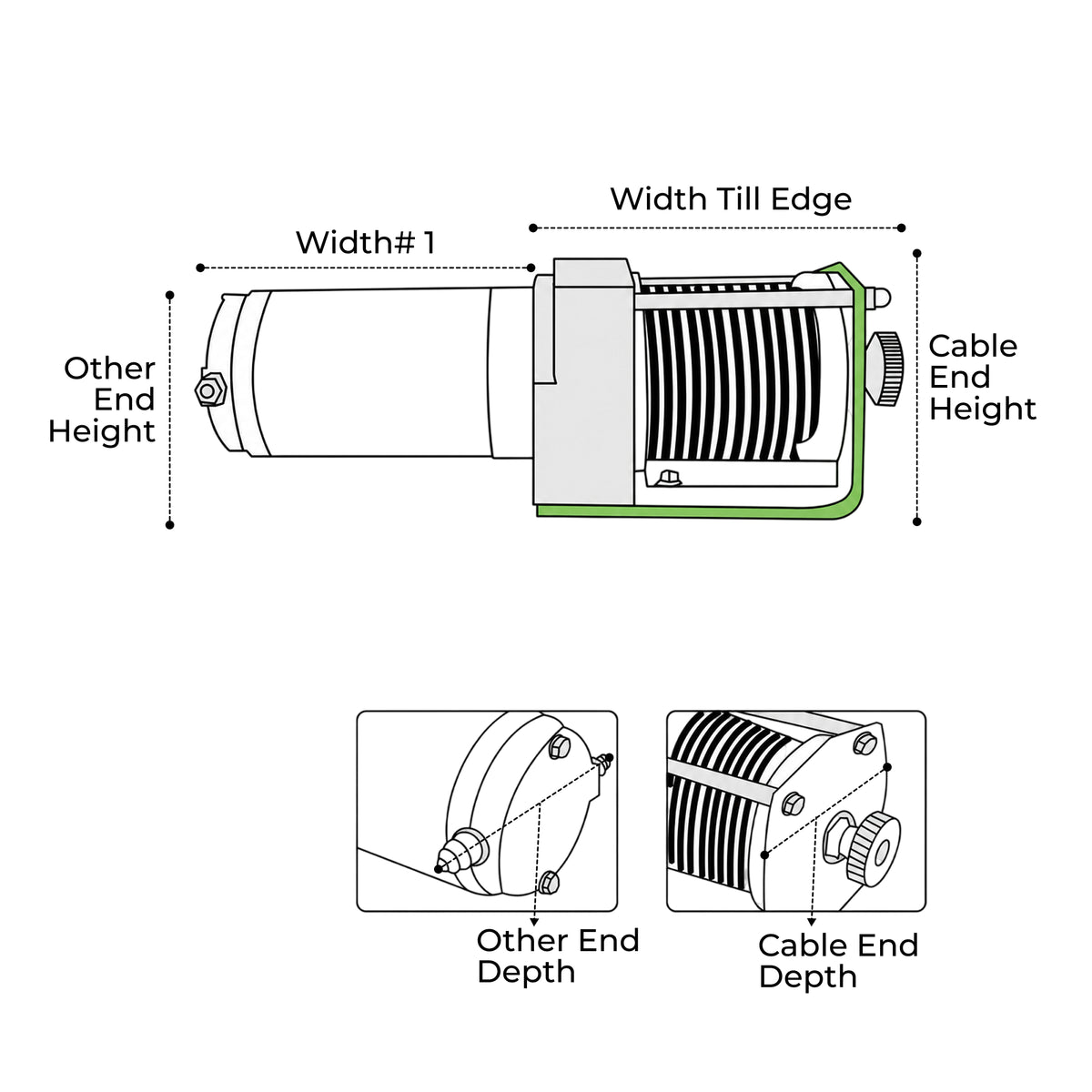 Custom Compact Electric Winch Covers