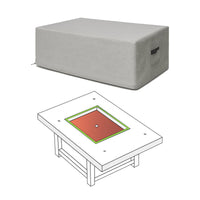Custom Rectangular Fire Pit Cover - Style 5 measurement guide