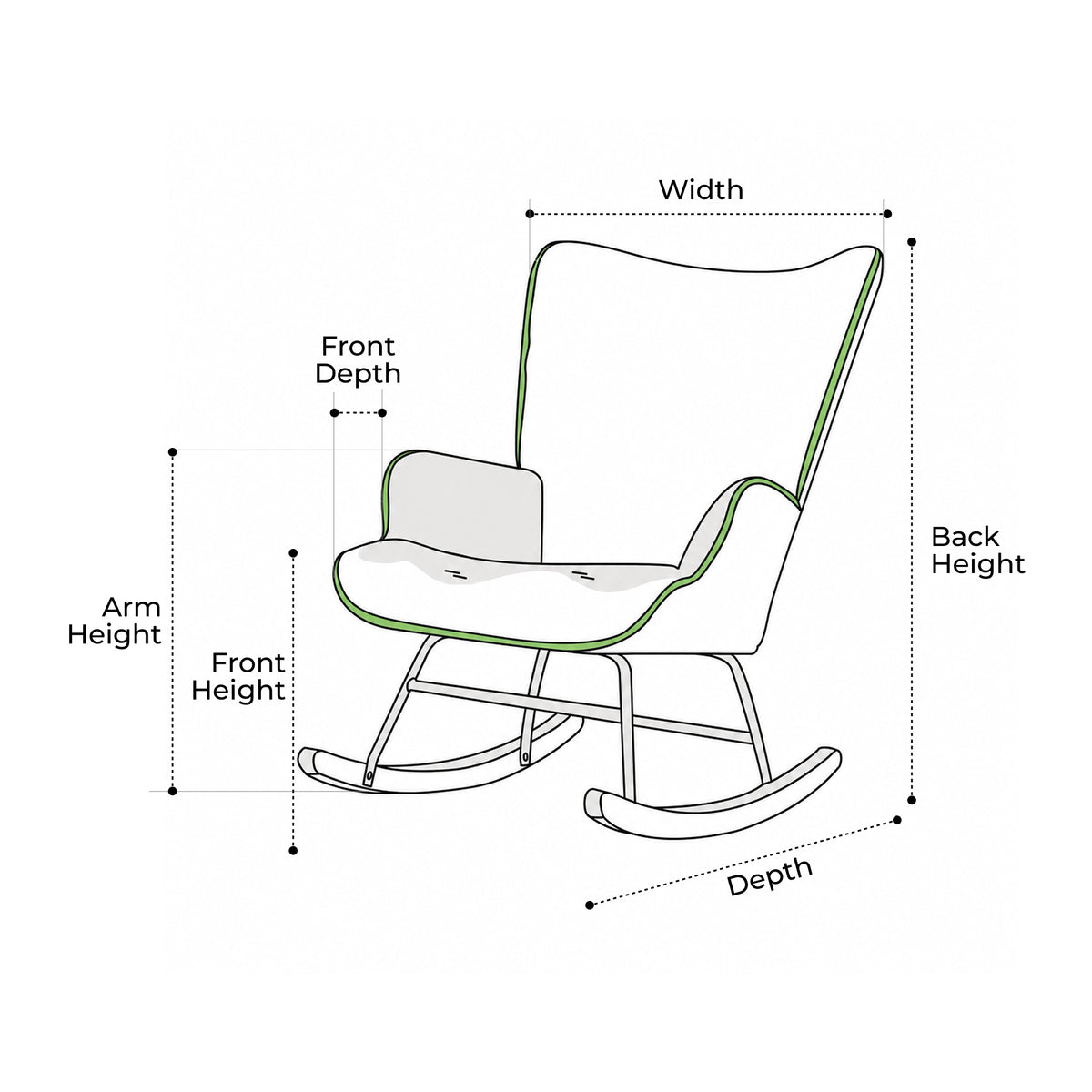 Custom Rocking Chair Cover - Style 10