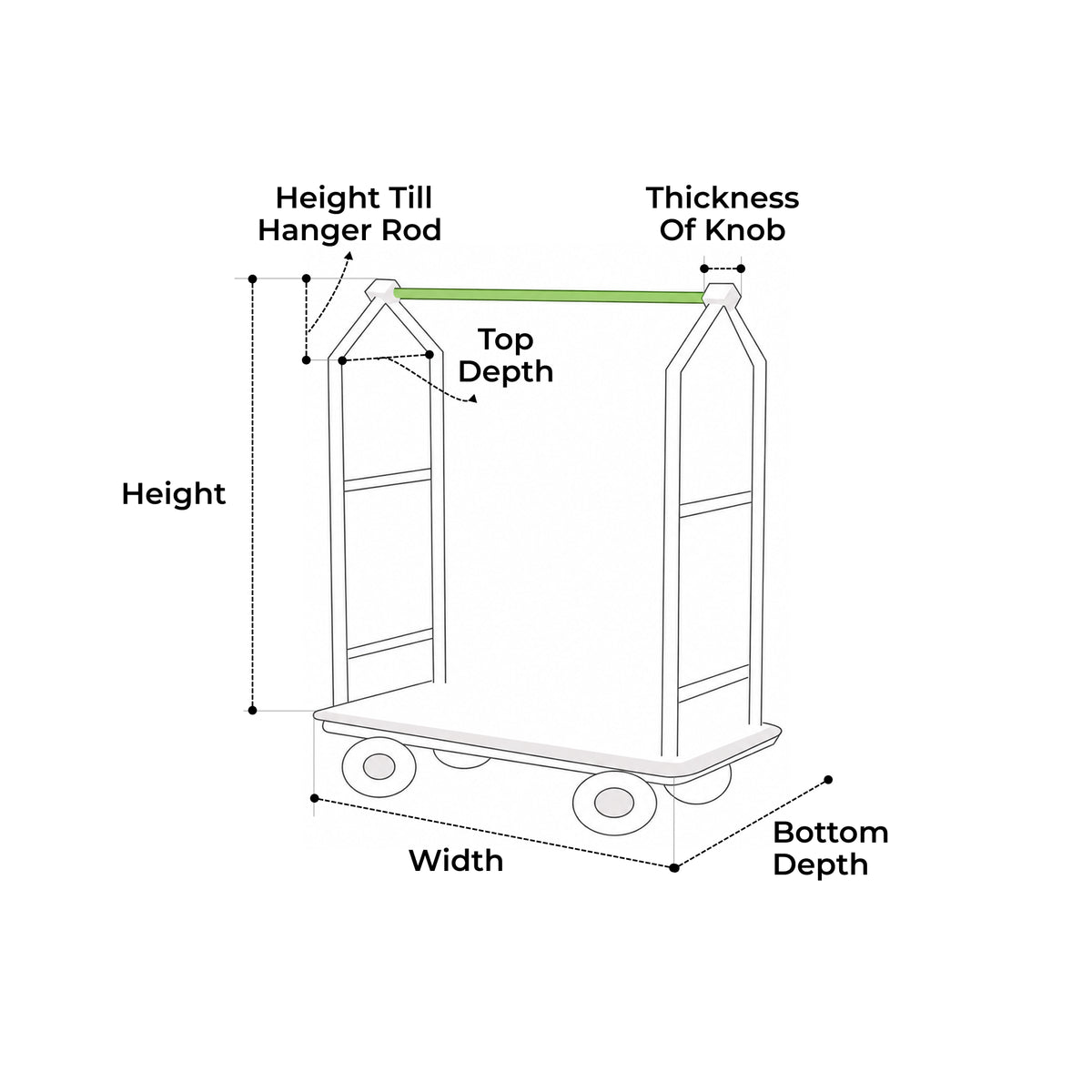 Custom High-Rise Bellman's Cart Cover