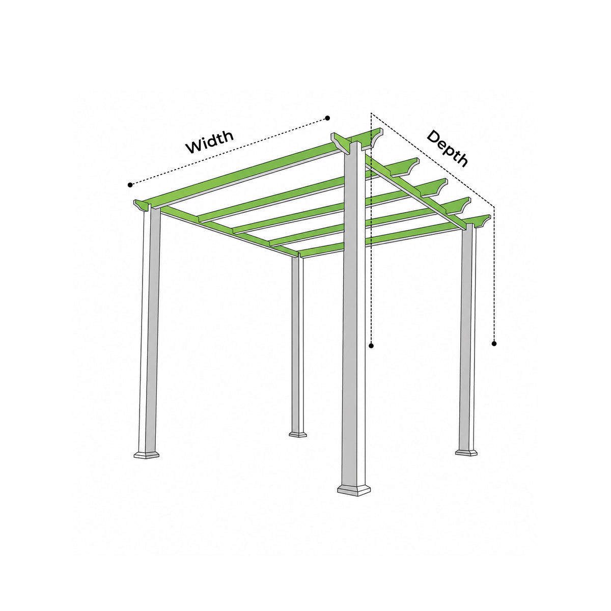 Custom Pergola Shade Cover - Style 2
