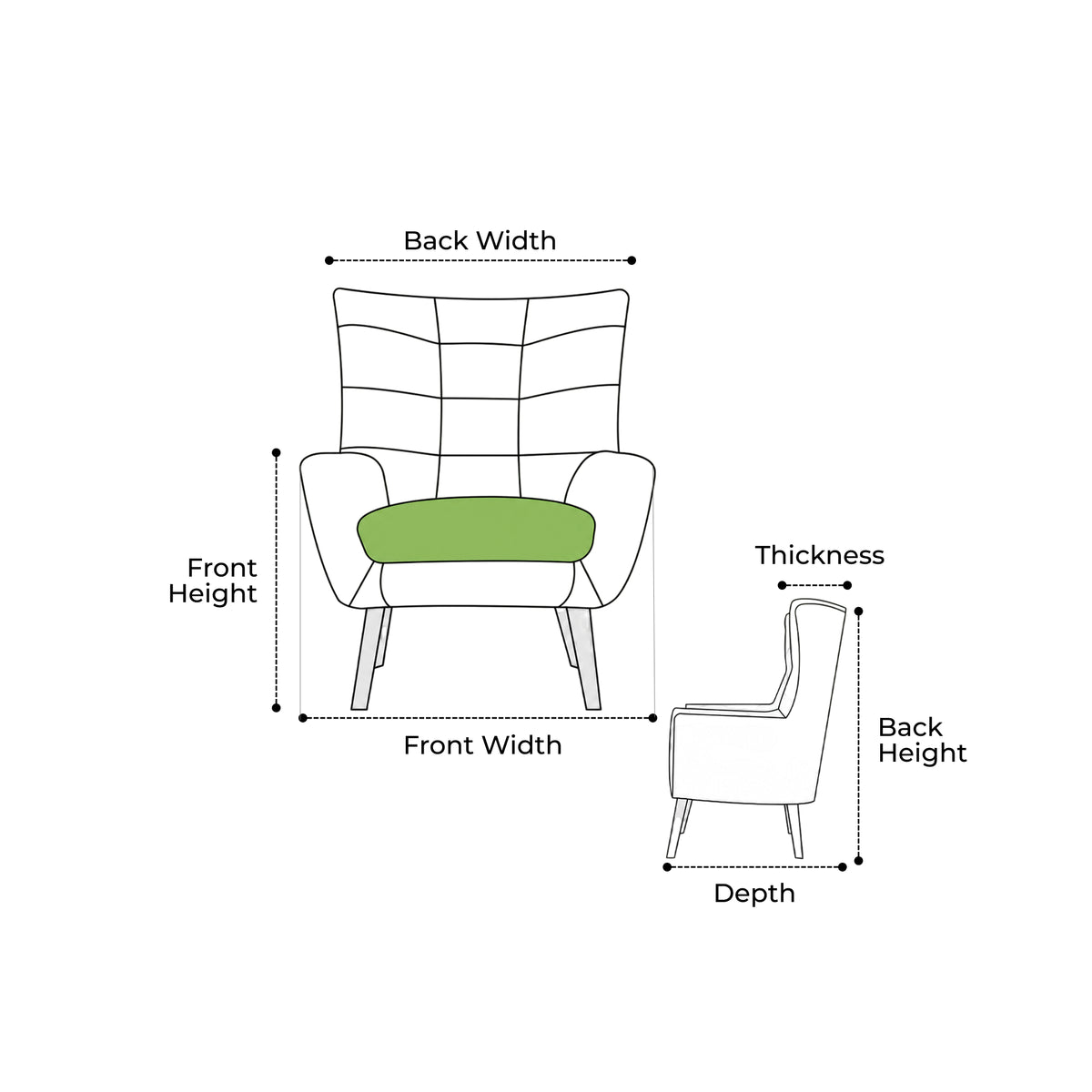 Custom Modular Chair Cover - Style 4
