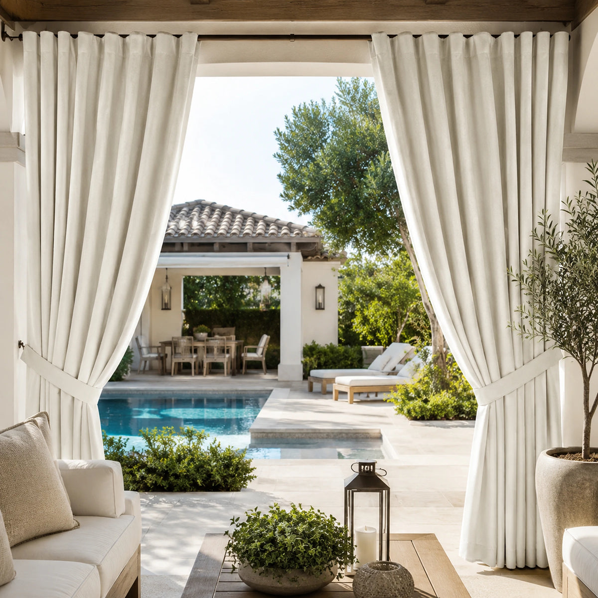 Sunbrella Canvas Natural Curtain