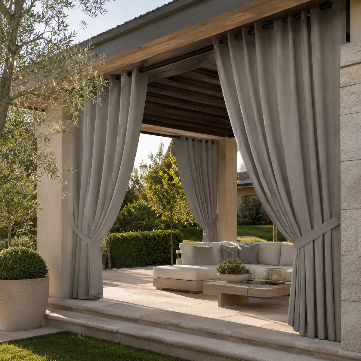 Sunbrella Canvas Charcoal Curtain