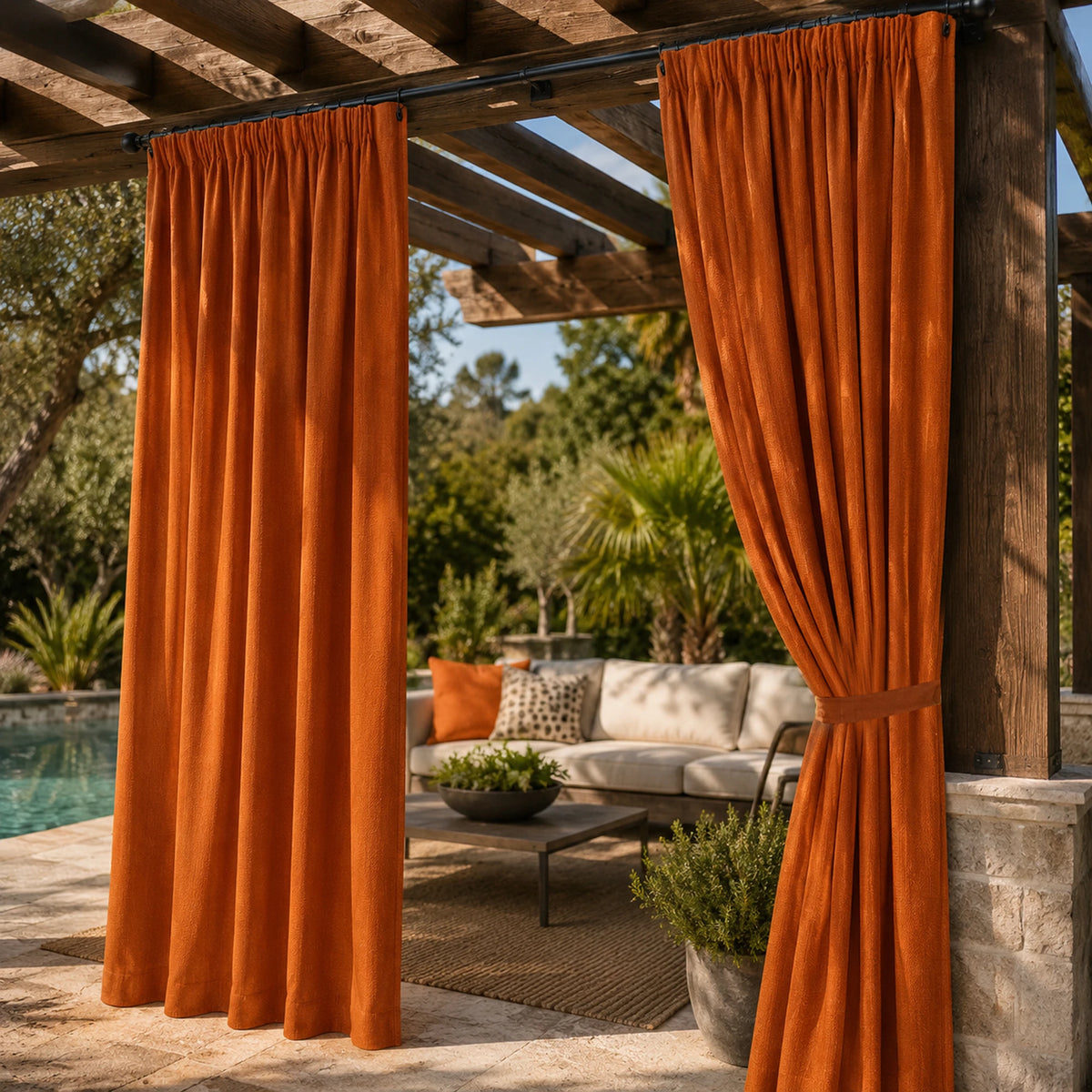 Sunbrella Canvas Pumpkin Curtain