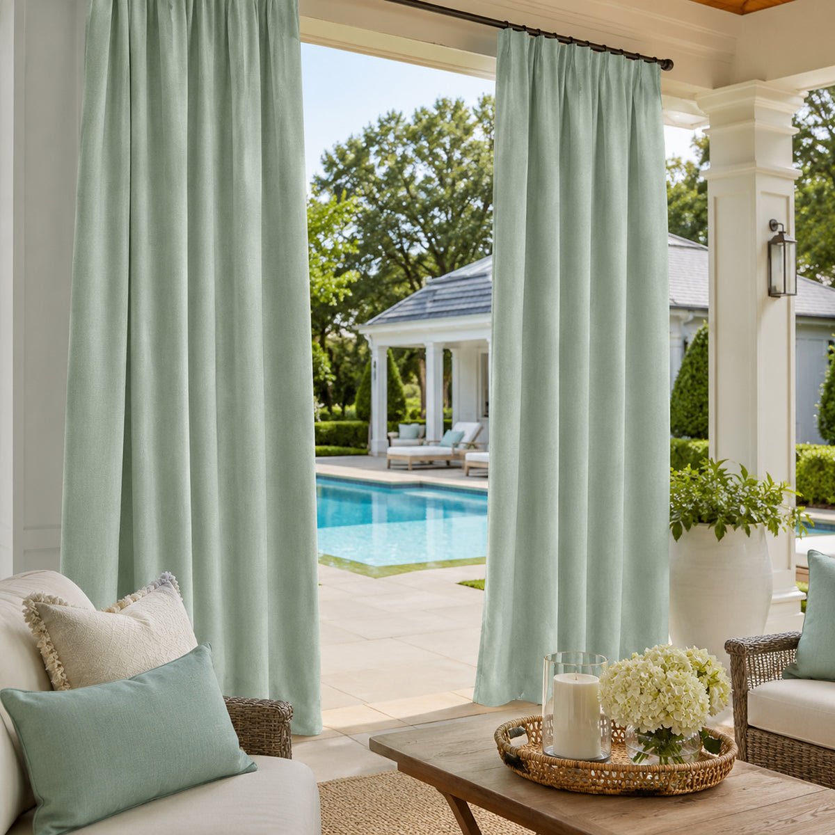 Sunbrella Canvas Spa Curtain