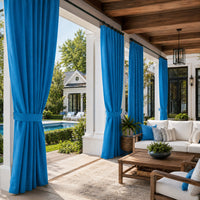 Sunbrella Canvas Pacific Blue Curtain