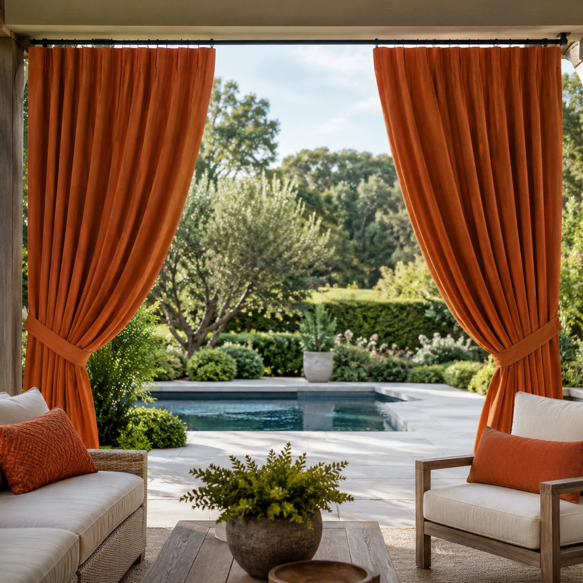 Sunbrella Canvas Pumpkin Curtain