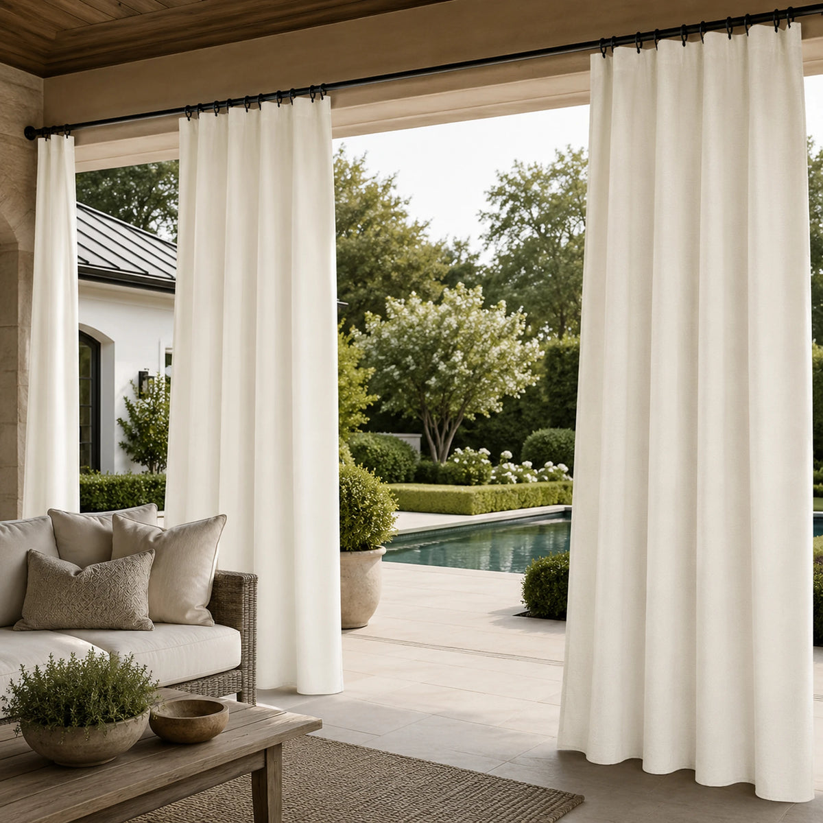 Sunbrella Canvas Natural Curtain