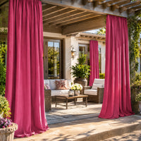 Sunbrella Canvas Hot Pink Curtain