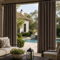 Sunbrella Canvas Mink Brown Curtain