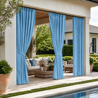 Sunbrella Canvas Sky Blue Curtain
